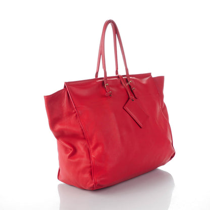 Balenciaga Veau Souple Papier Flap Tote Rouge 3 of 7