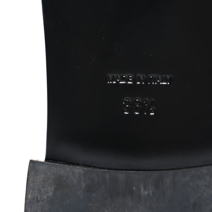 Chanel Shiny Calfskin Logo Loafers 38.5 Black 8 of 10