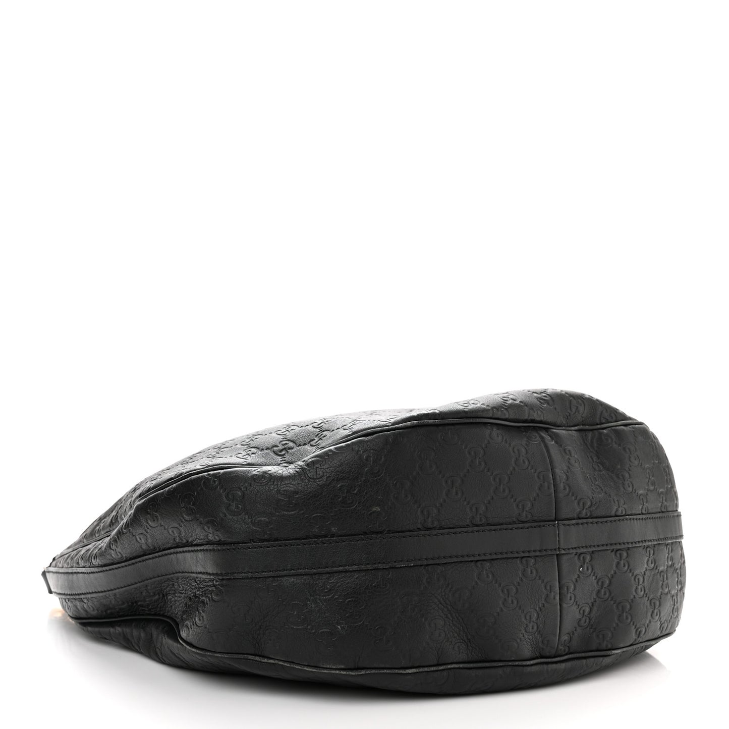 Guccissima Large GG Twins Hobo Black