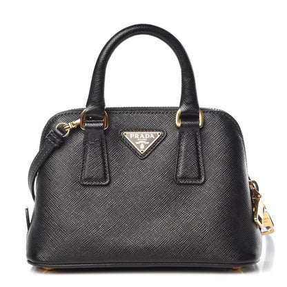 Prada Saffiano Lux Mini Promenade Tote Black 1 of 9