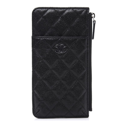 Chanel Caviar Quilted Classic Flat Wallet Pouch So Black 1 of 10