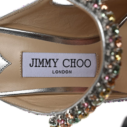 Jimmy Choo Glitter Crystal Bing 100 Pumps 37 Pink Multicolor 7 of 8