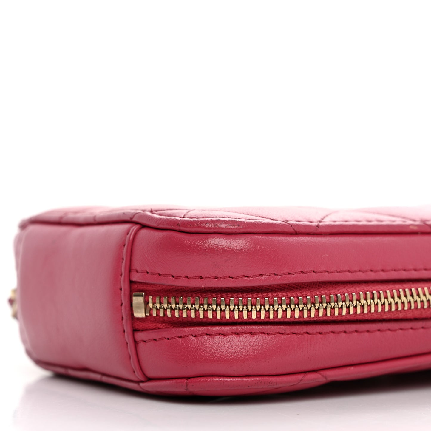 Lambskin Quilted Phone Holder Wallet On Chain WOC Pink