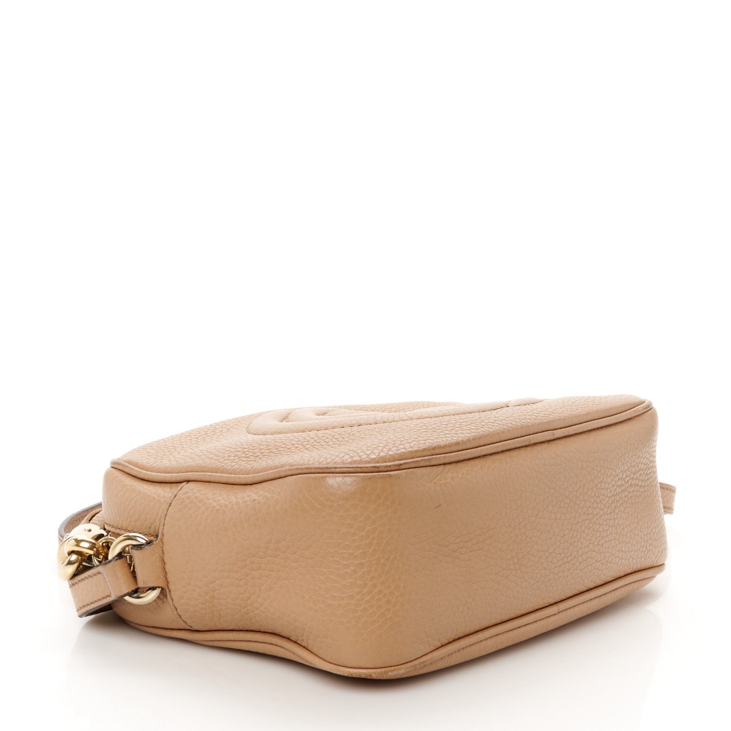 Pebbled Calfskin Small Soho Disco Bag Camelia