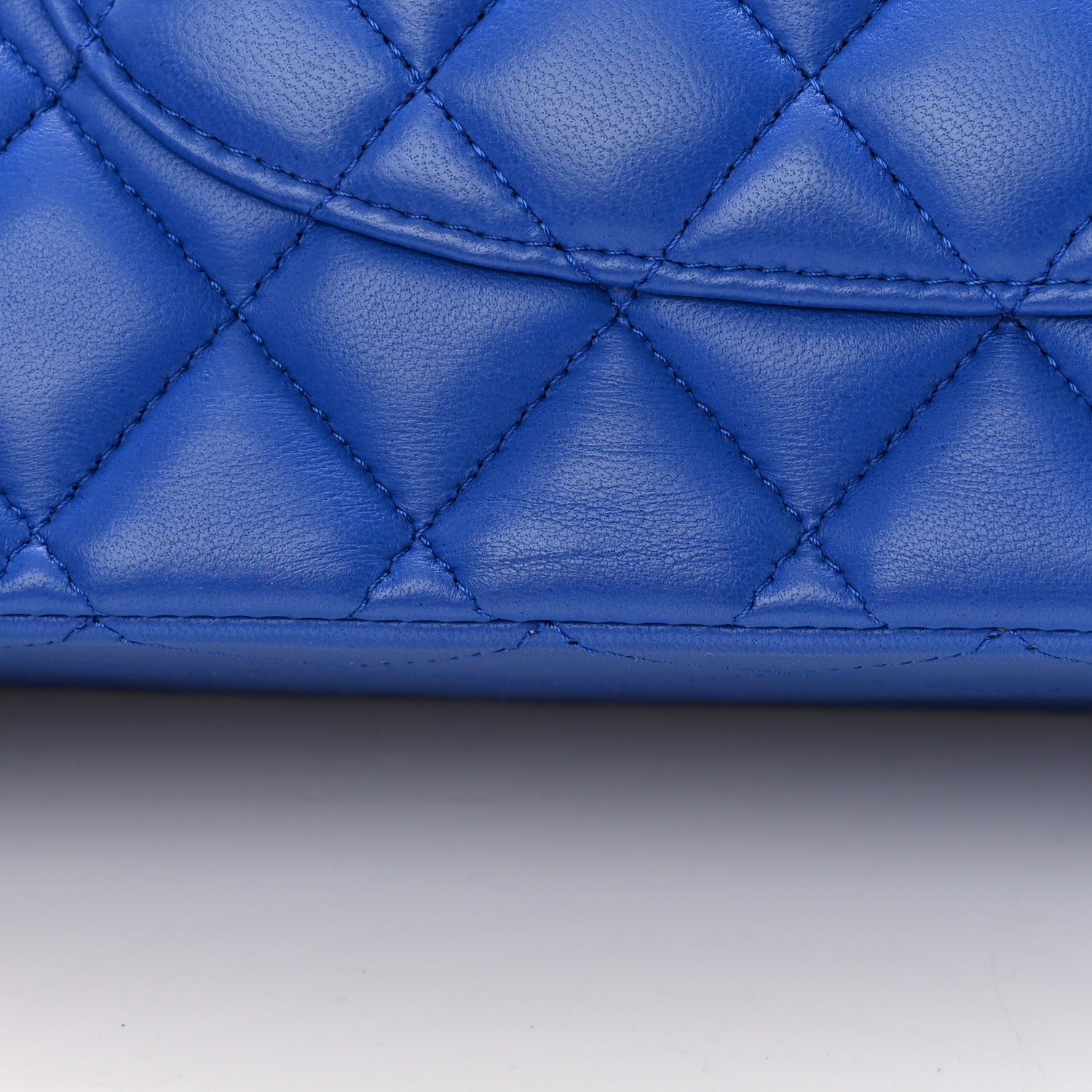 Chanel Lambskin Quilted Medium Double Flap Blue 16 of 16