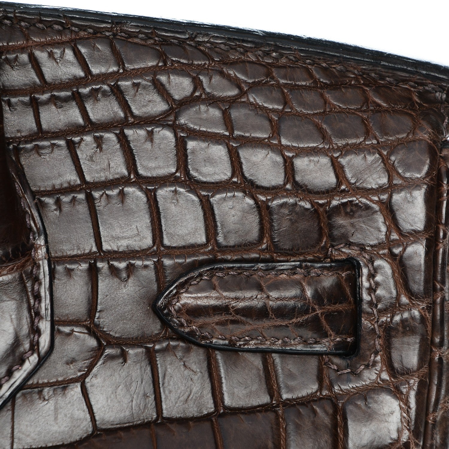 Hermes Matte Niloticus Crocodile Birkin 30 Chocolate 25 of 27