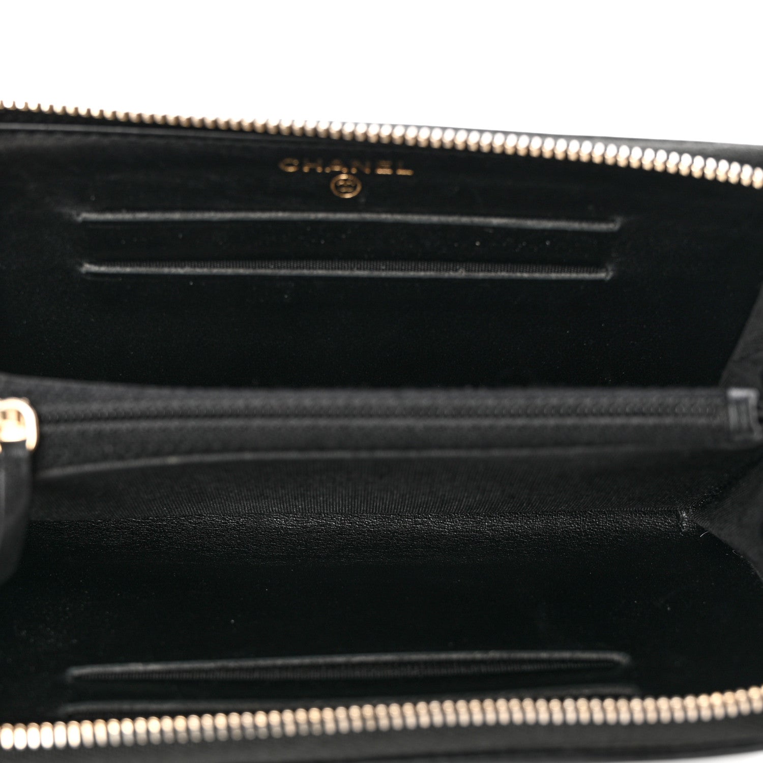 Chanel Caviar Quilted Medium Filigree Zip Around Wallet Black 6 of 11