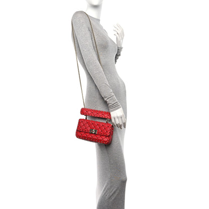Valentino Garavani Lambskin Small Rockstud Spike Shoulder Bag Red 2 of 10