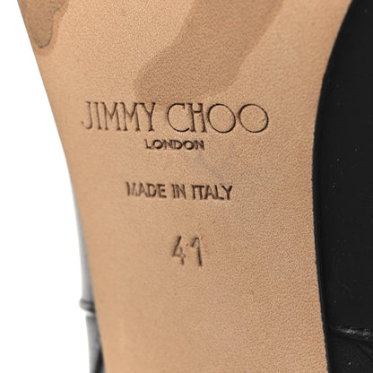 Jimmy Choo Smooth Calfskin Malene 85 Bow Ankle Boots 41 Black 7 of 9