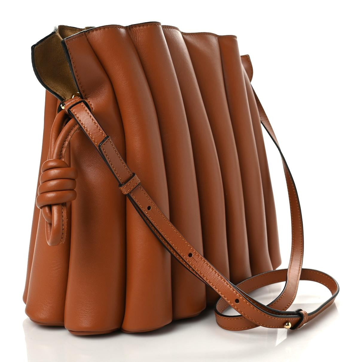 Loewe Calfskin Ondas Flamenco Knot Bag Tan 2 of 8