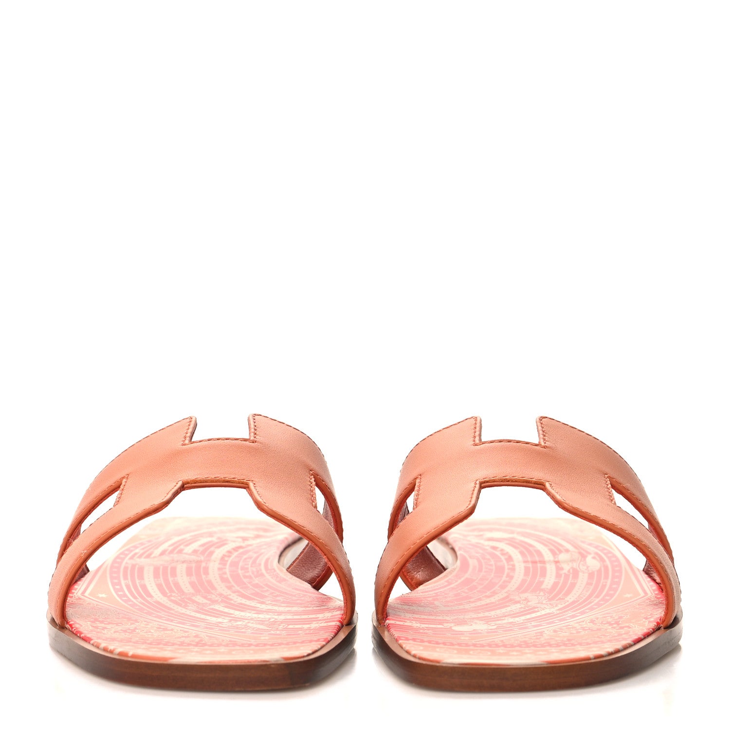 Hermes Calfskin Oran Sandals 36.5 Orange Terracotta 2 of 8