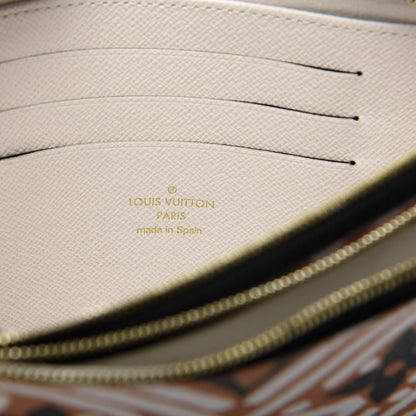 Louis Vuitton Monogram Giant Crafty Double Zip Pochette Creme Caramel 8 of 9