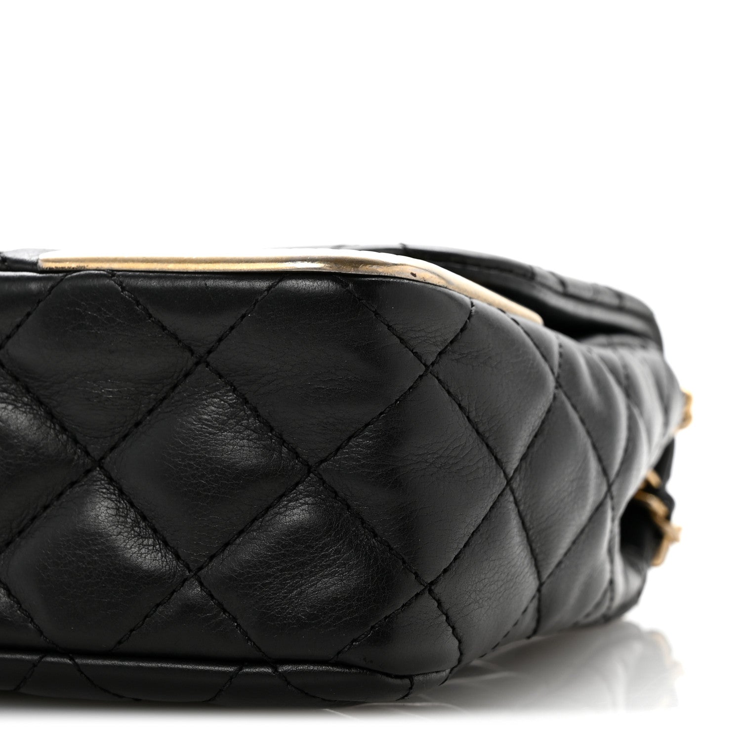 Chanel Calfskin Quilted Rock The Corner Flap Black 10 of 12