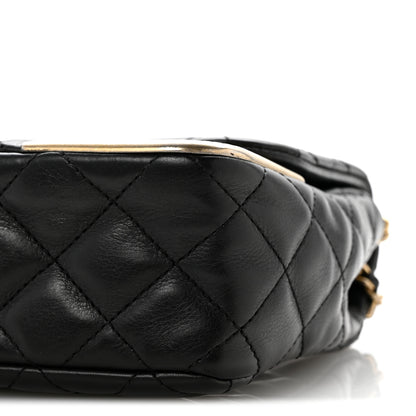Chanel Calfskin Quilted Rock The Corner Flap Black 10 of 12
