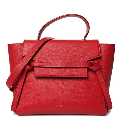 Celine Baby Grained Calfskin Micro Belt Bag Coquelicot 1 of 11