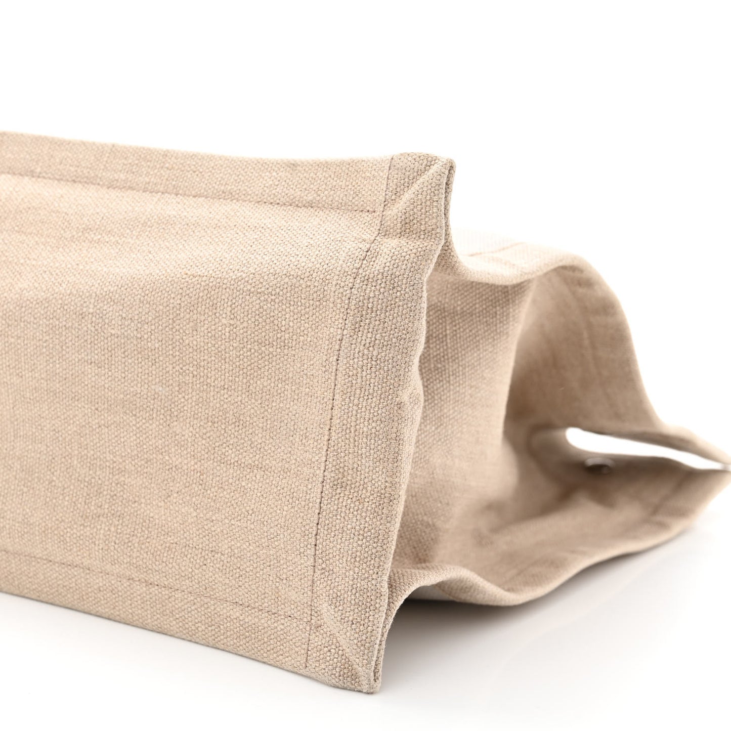 Linen Calfskin Rive Gauche Tote Optic White