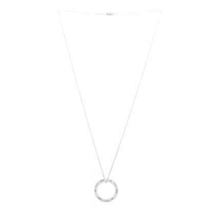 Tiffany Sterling Silver 1837 Circle Pendant Necklace 3 of 4
