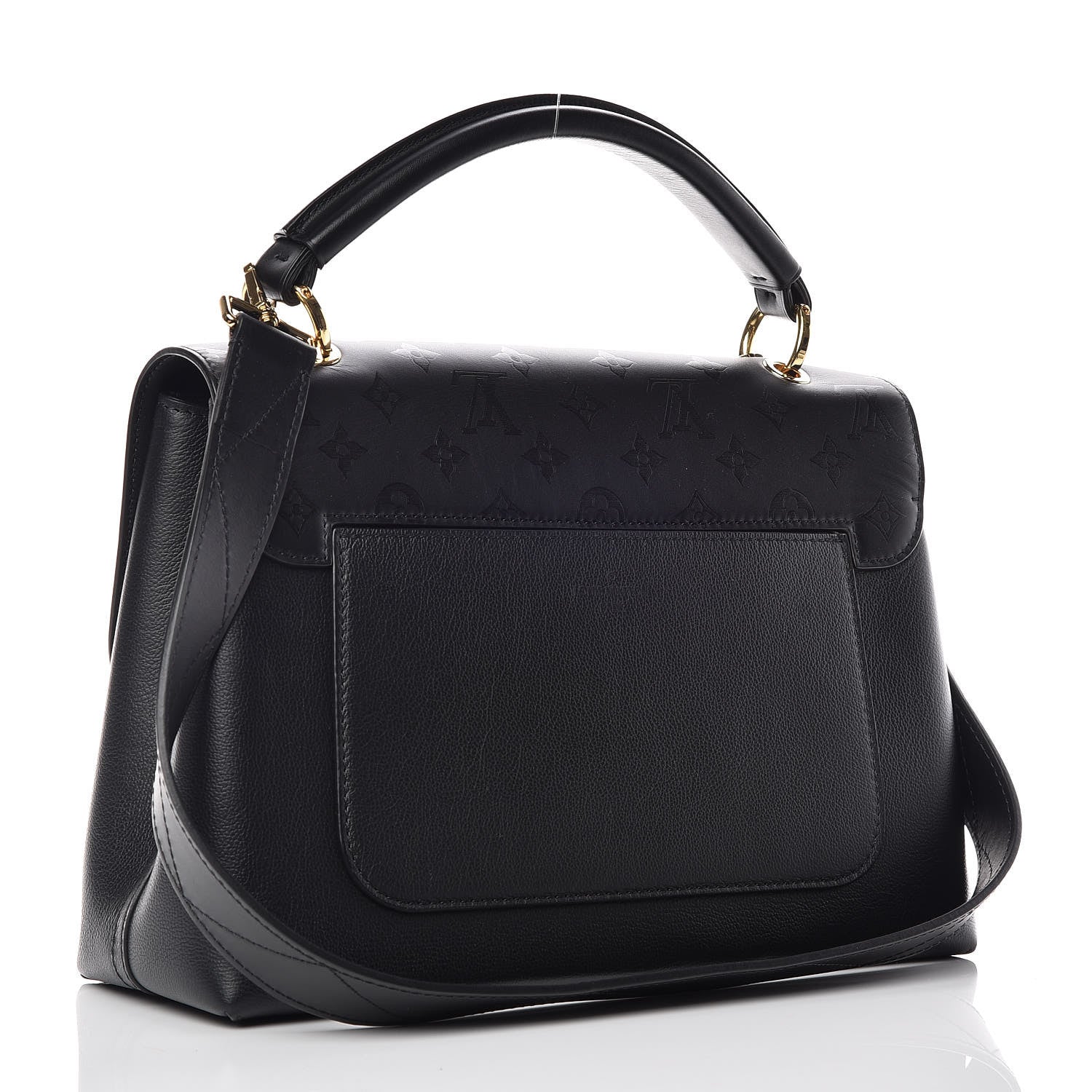 Louis Vuitton Calfskin Monogram Very One Handle Black 4 of 13