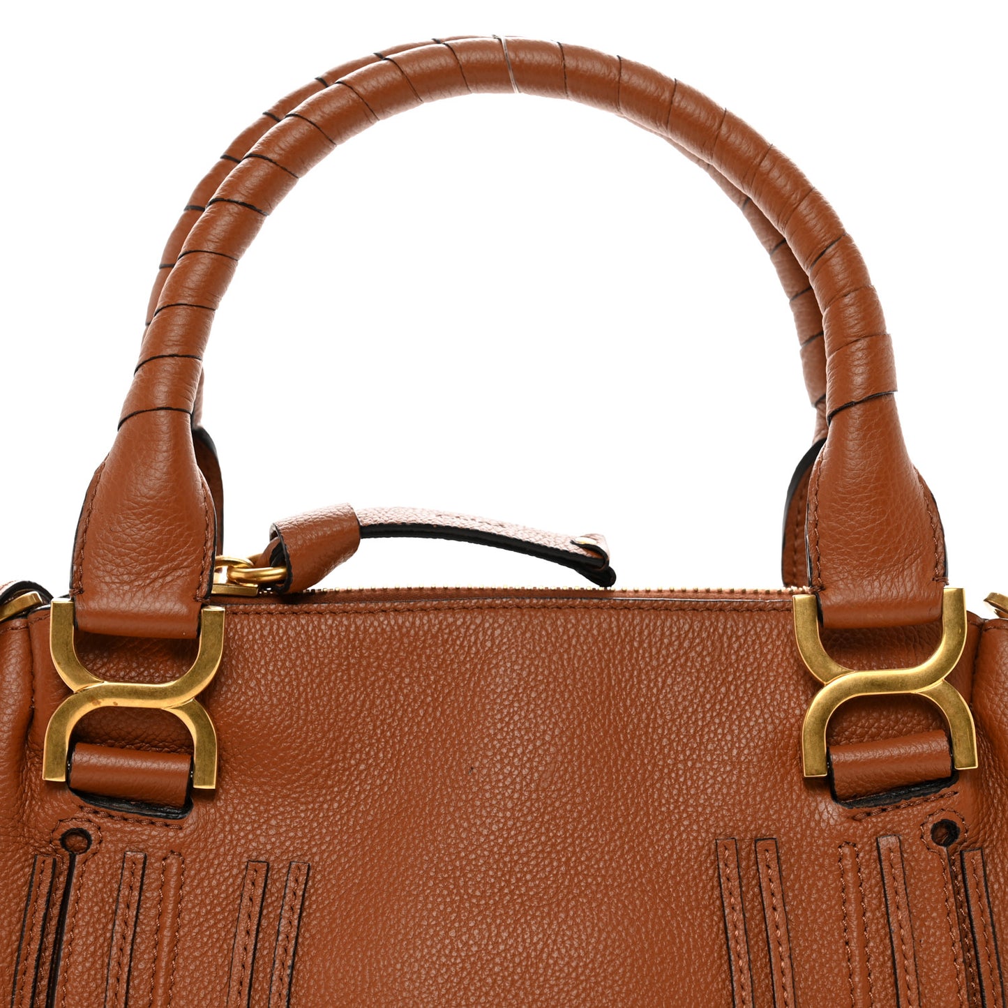 Calfskin Small Marcie Satchel Tan