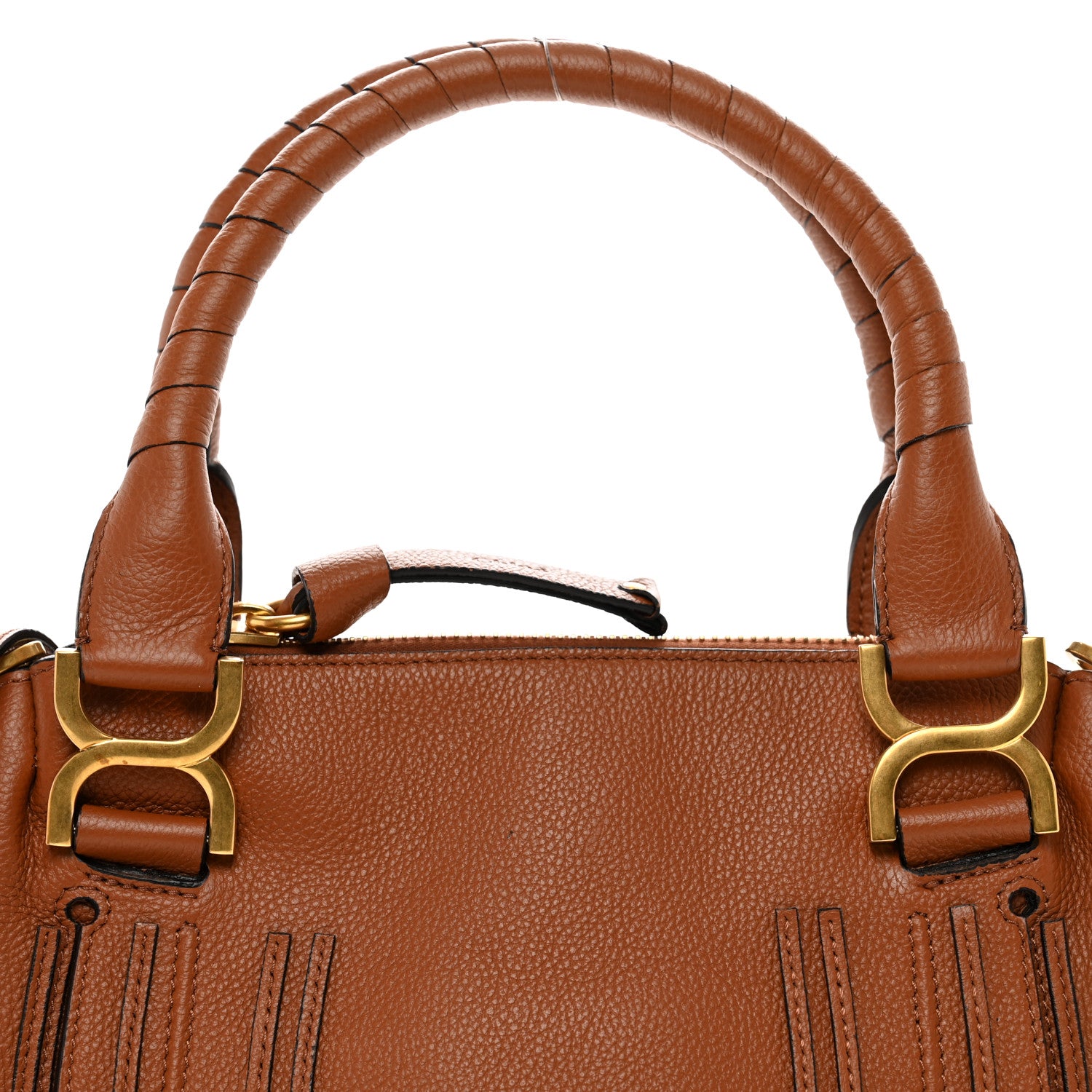 Chloe Calfskin Small Marcie Satchel Tan 6 of 10