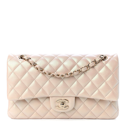 Chanel Iridescent Calfskin Quilted Medium Double Flap Beige 1 of 4