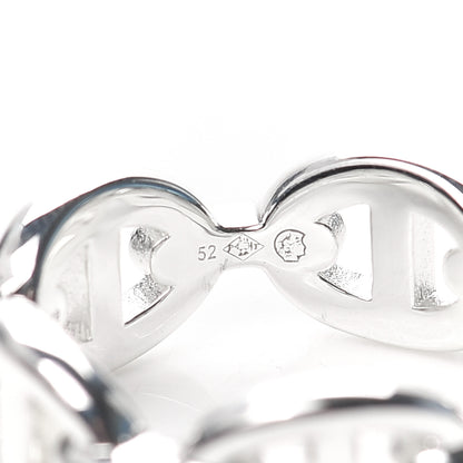 Hermes Sterling Silver PM Chaine d'Ancre Enchainee Band Ring 53 6.25 4 of 6