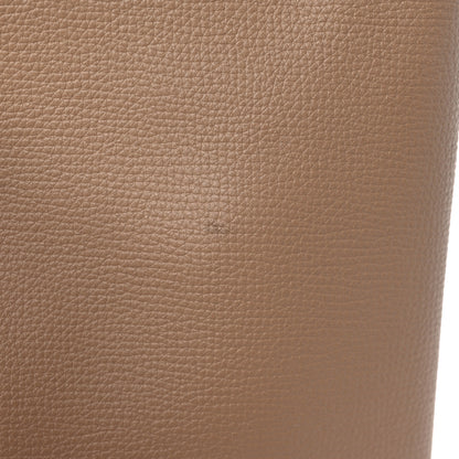 Burberry Grainy Calfskin Haymarket Check Medium Reversible Tote Camel 14 of 16