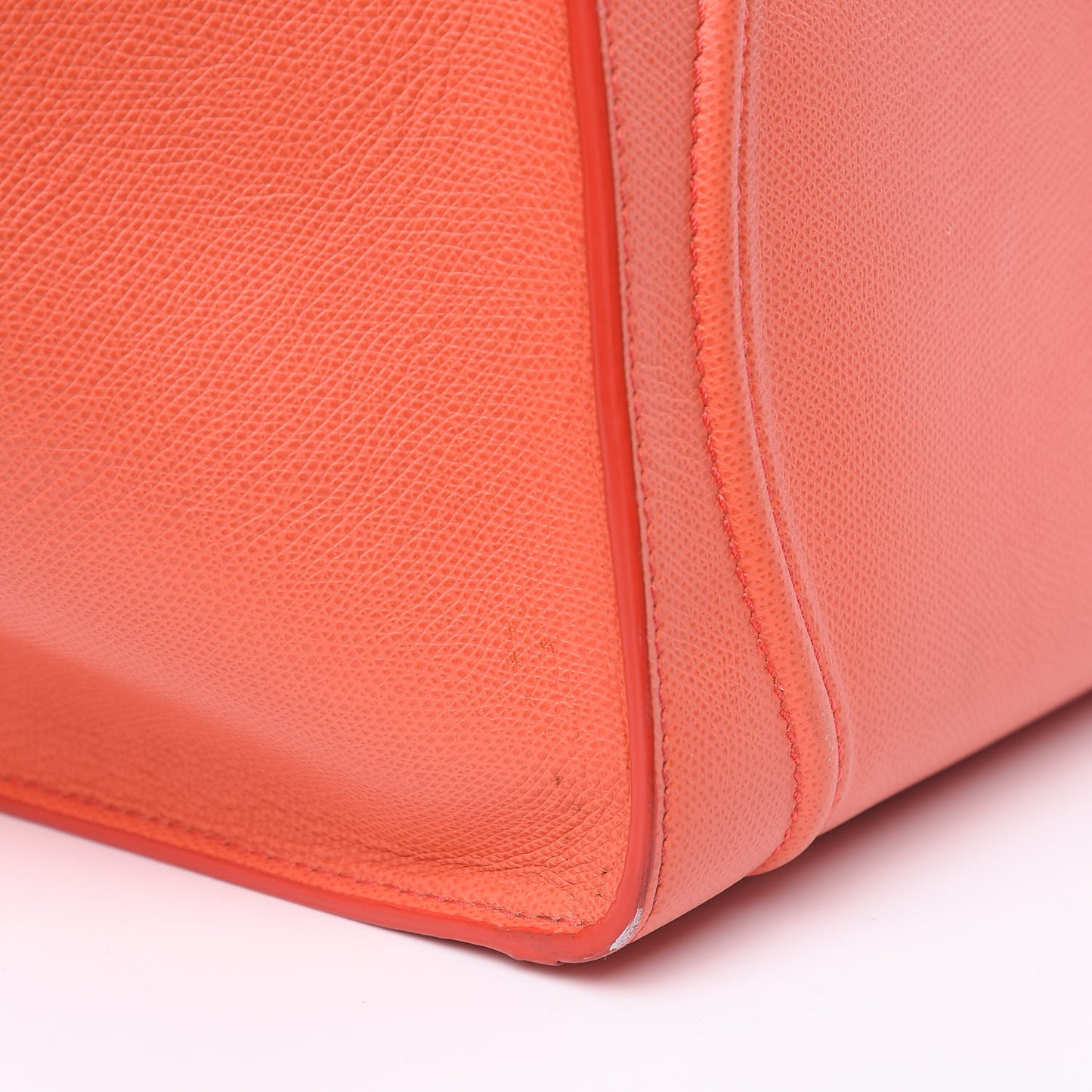 Grained Calfskin Medium Phantom Luggage Coral