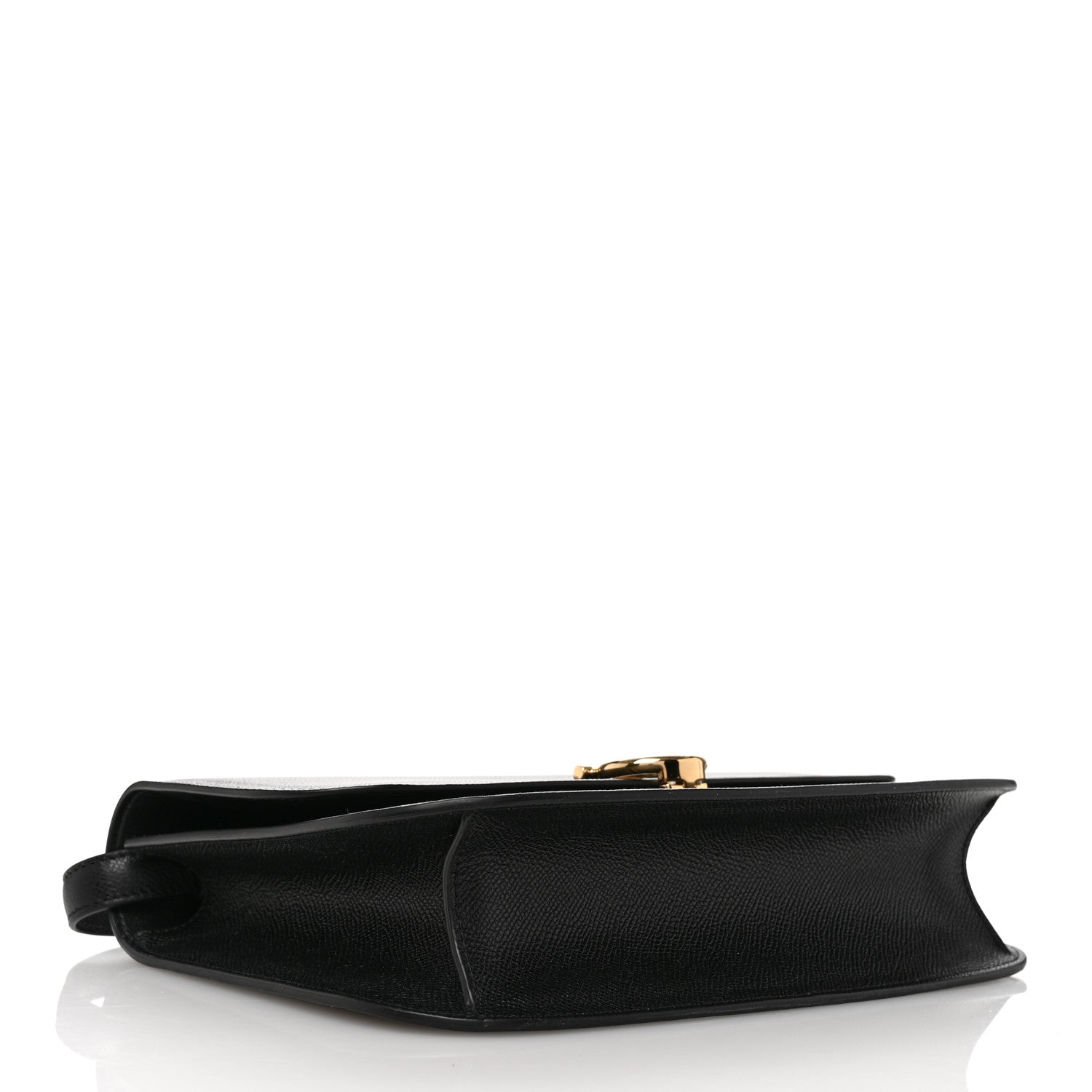 Salvatore Ferragamo Hammered Calfskin Round Gancini Crossbody Bag Black 4 of 9