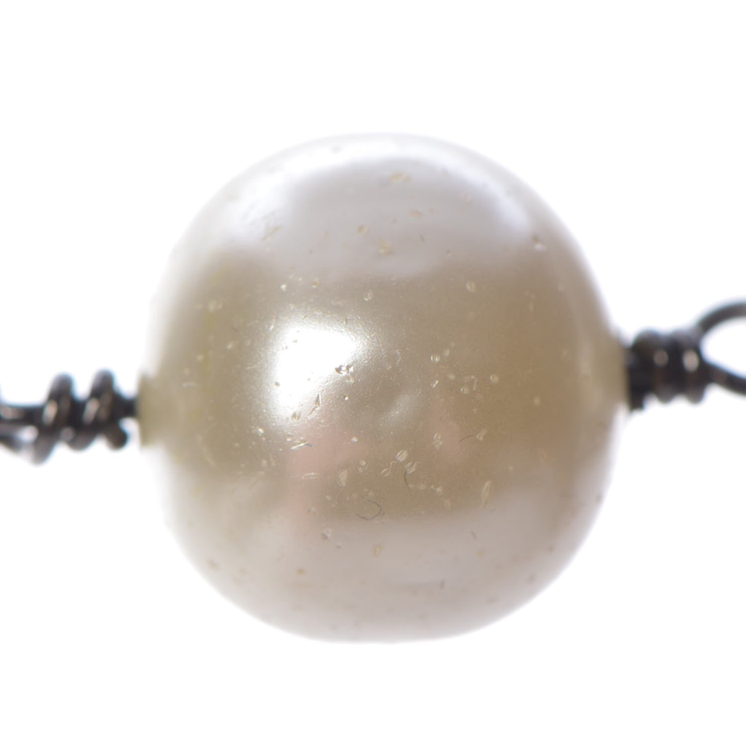 Chanel Ruthenium Enamel Graduated Baroque Pearl CC Long Necklace 7 of 11