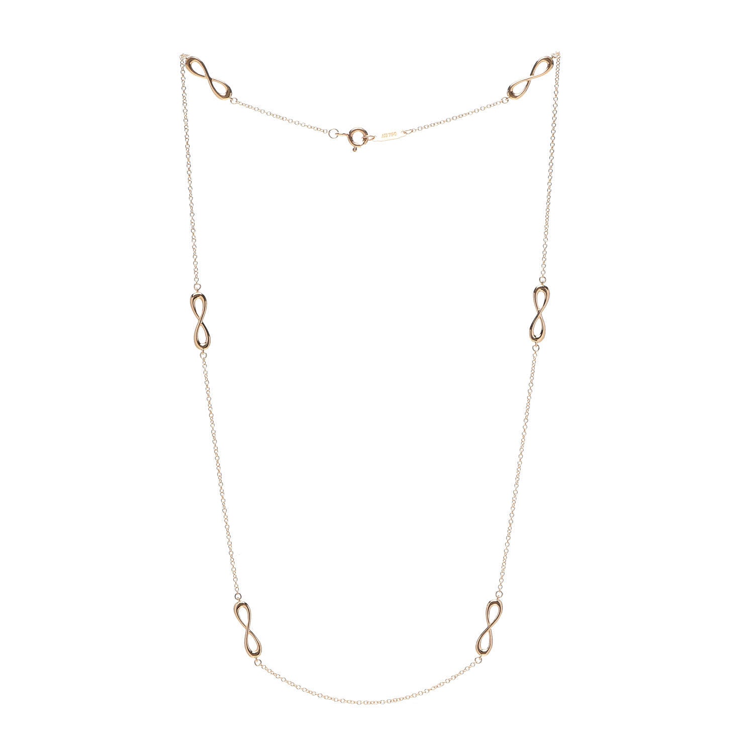 Tiffany 18K Rose Gold Infinity Endless Necklace 3 of 6