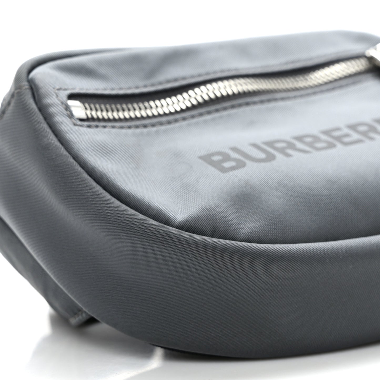 Econyl Logo Print Small Cannon Bum Bag Charcoal Grey