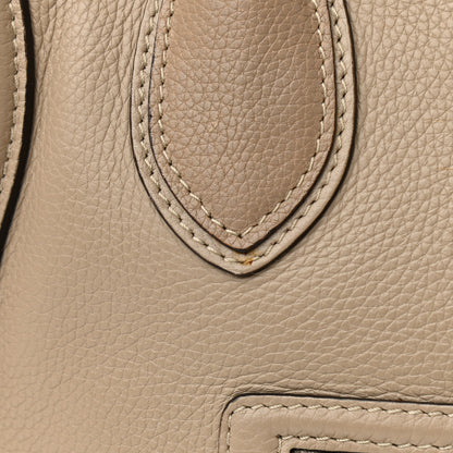 Celine Drummed Calfskin Shoulder Luggage Dune 17 of 17