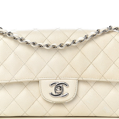Chanel Caviar Quilted East West Flap White 16 of 16