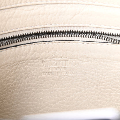 Valentino Garavani Pebbled Calfskin Small Rockstud Flip-Lock Messenger Bag Light Ivory 9 of 12