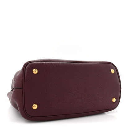 Prada Vitello Daino Top Handle Bag Granato 4 of 11