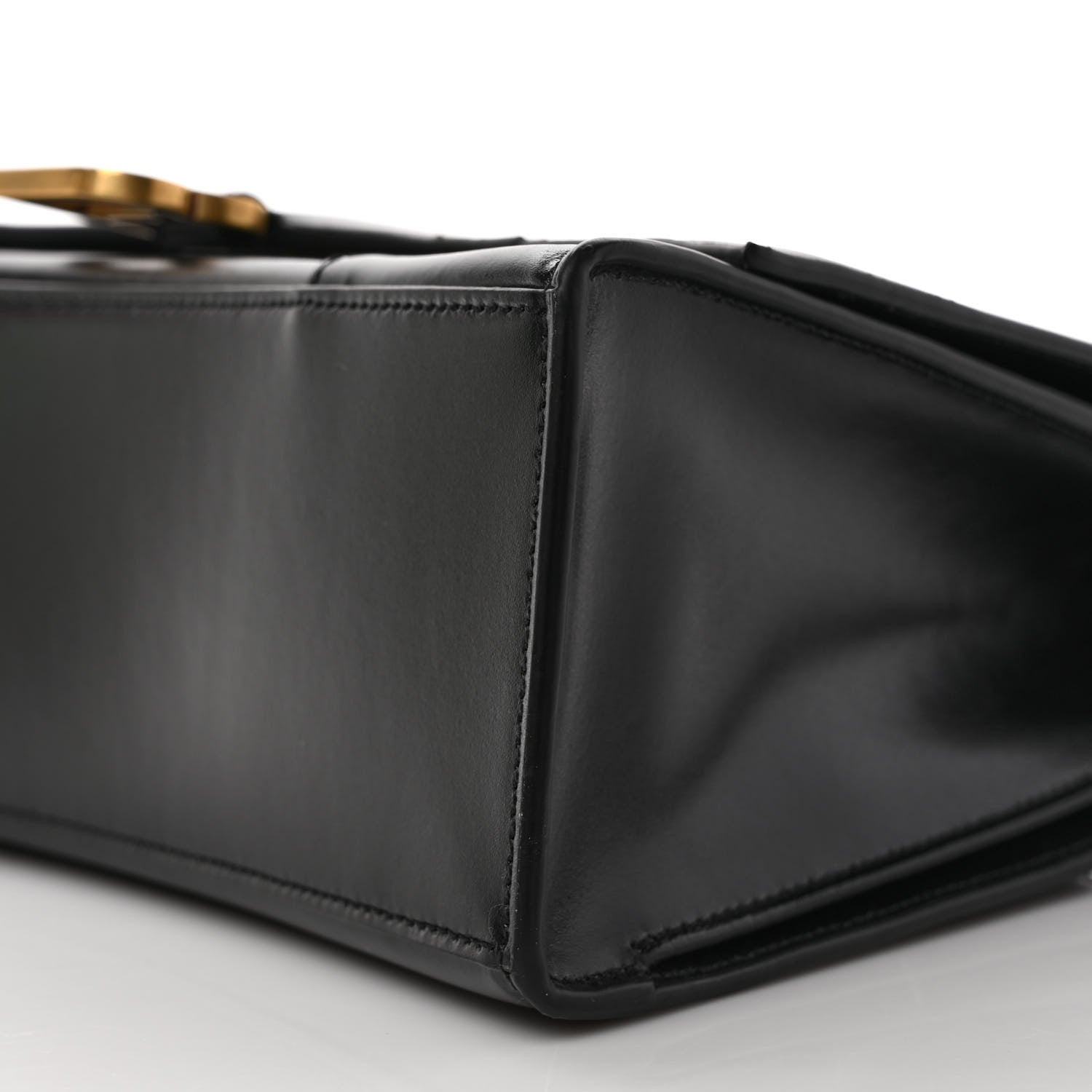 Balenciaga Shiny Box Calfskin Medium Hourglass Top Handle Bag Black 8 of 9