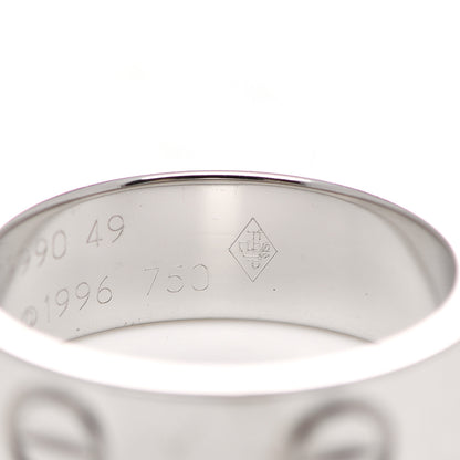Cartier 18K White Gold 5.5mm LOVE Ring 49 4.75 5 of 5