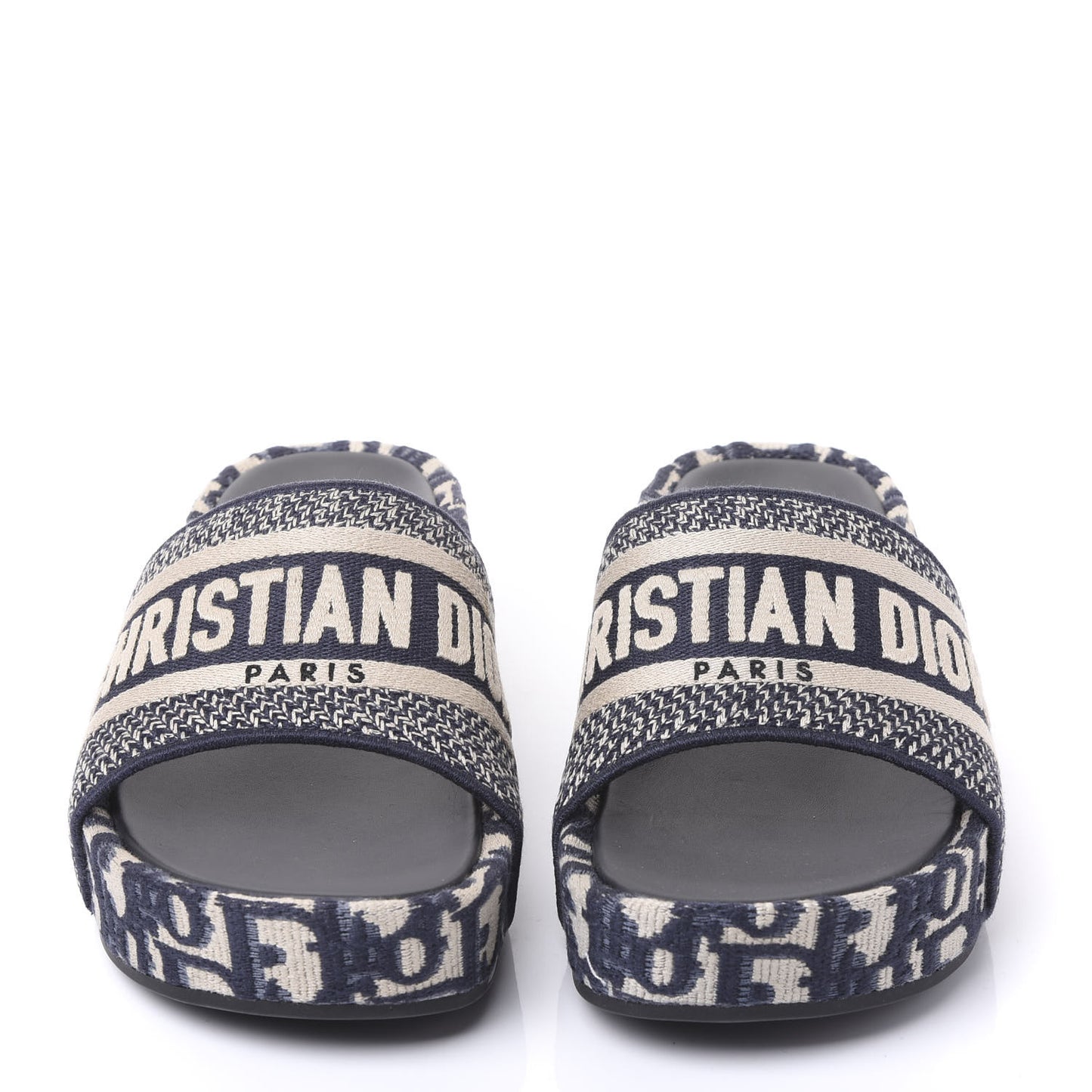 Oblique D-Way Platform Sandal 38 Deep Blue