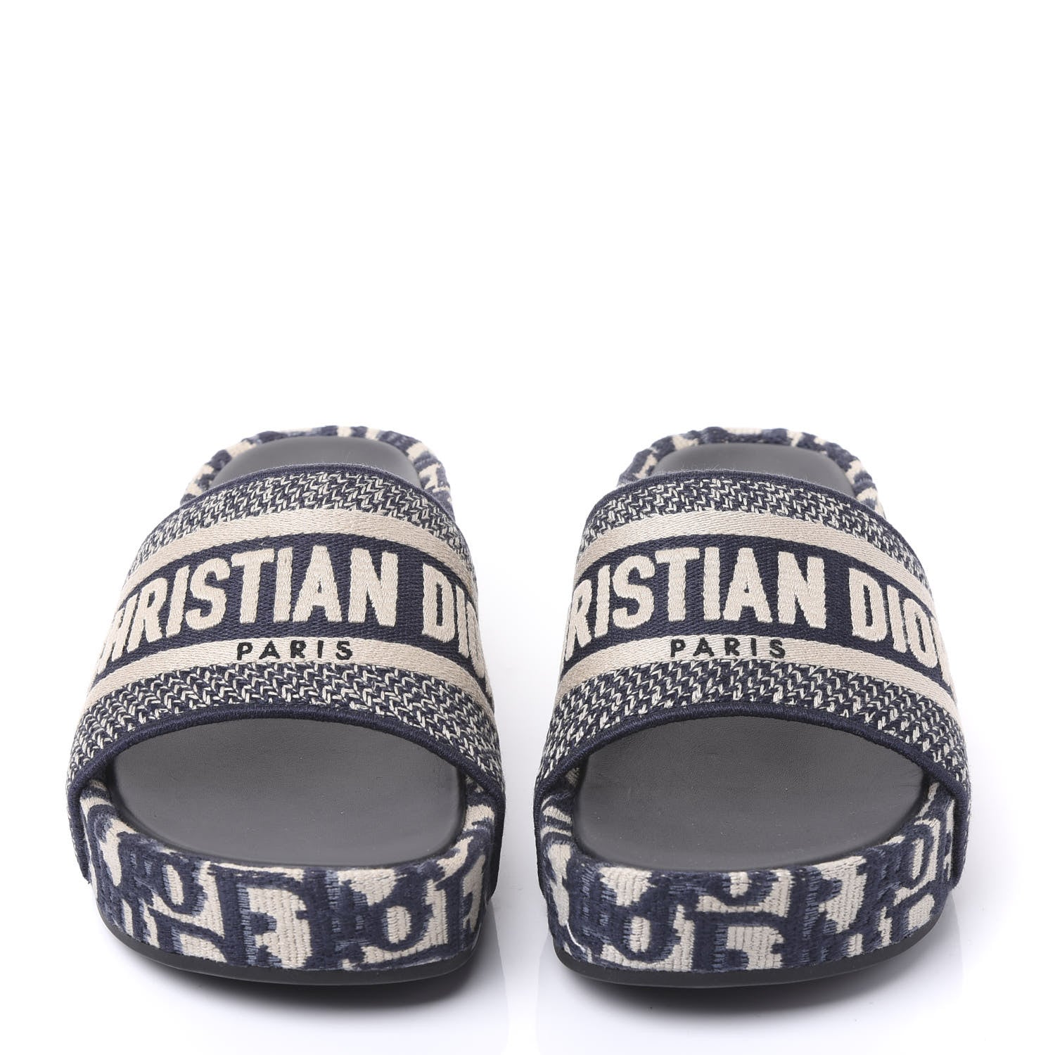 Christian Dior Oblique D-Way Platform Sandal 38 Deep Blue 3 of 10