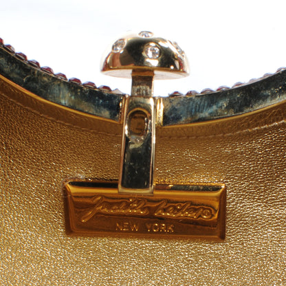 Judith Leiber Swarovski Crystal Minaudiere Evening Clutch Red 7 of 7