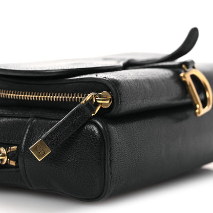 Christian Dior Goatskin Double Saddle Pouch Black 9 of 12