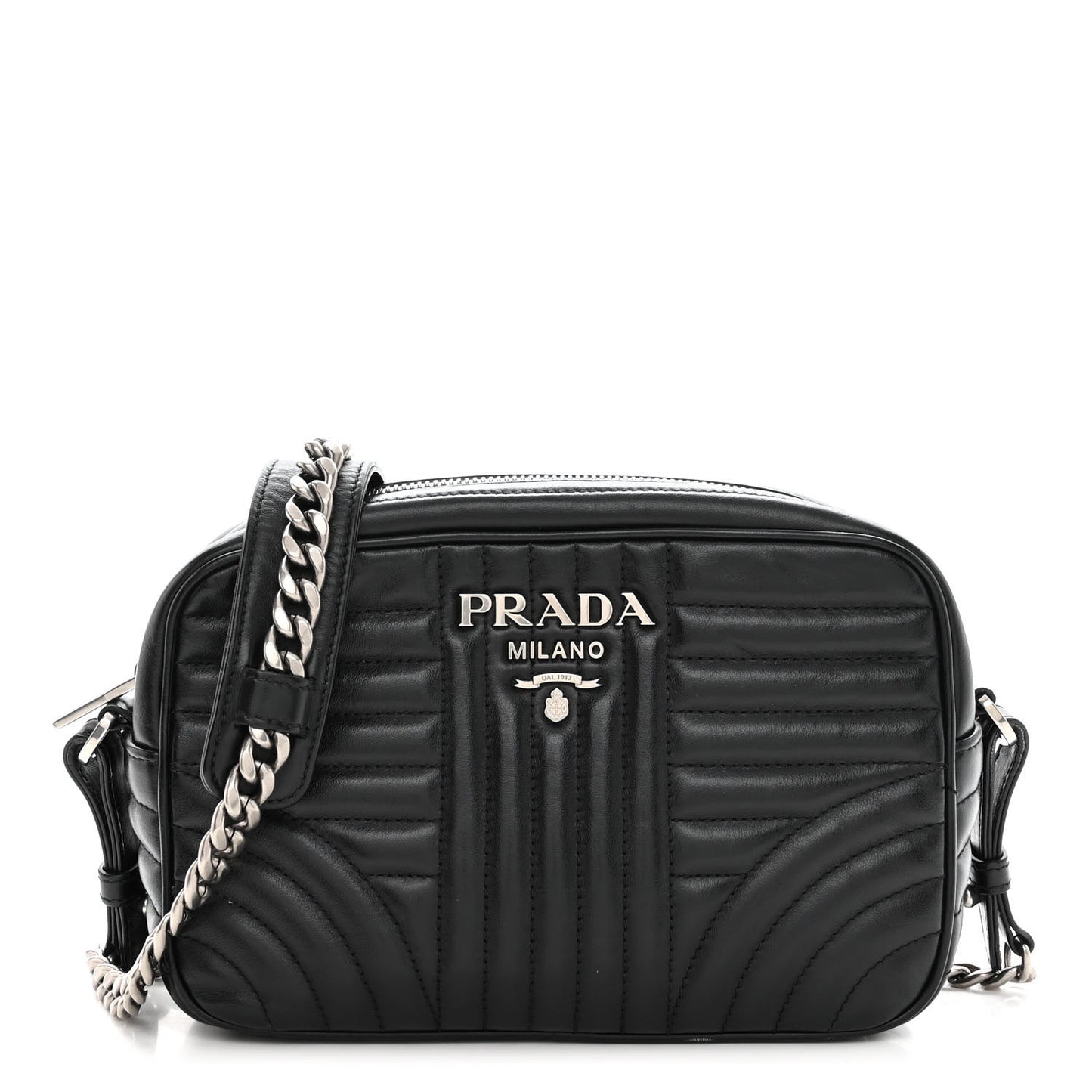 Soft Calfskin Diagramme Camera Bag Black