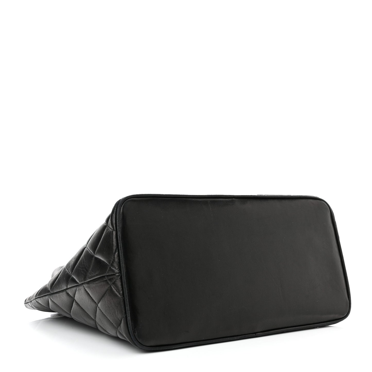 Lambskin Quilted Medallion Tote Black