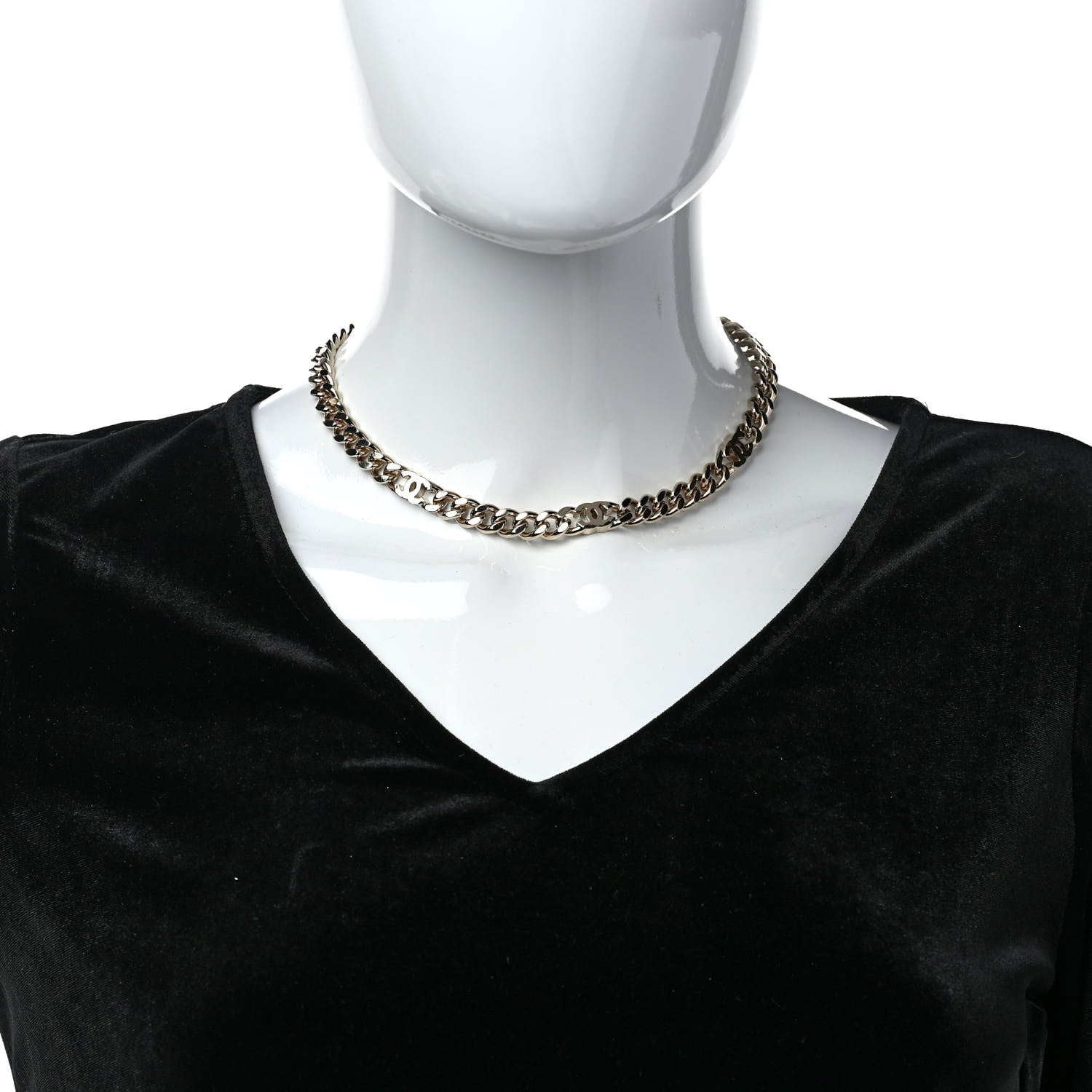 Chanel Metal Enamel CC Choker Gold Black 2 of 5