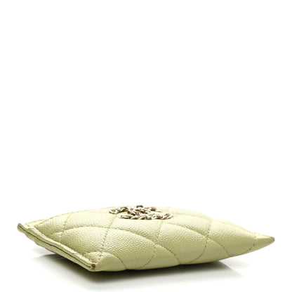 Chanel Caviar Quilted French New Wave Card Holder Light Green 4 of 9