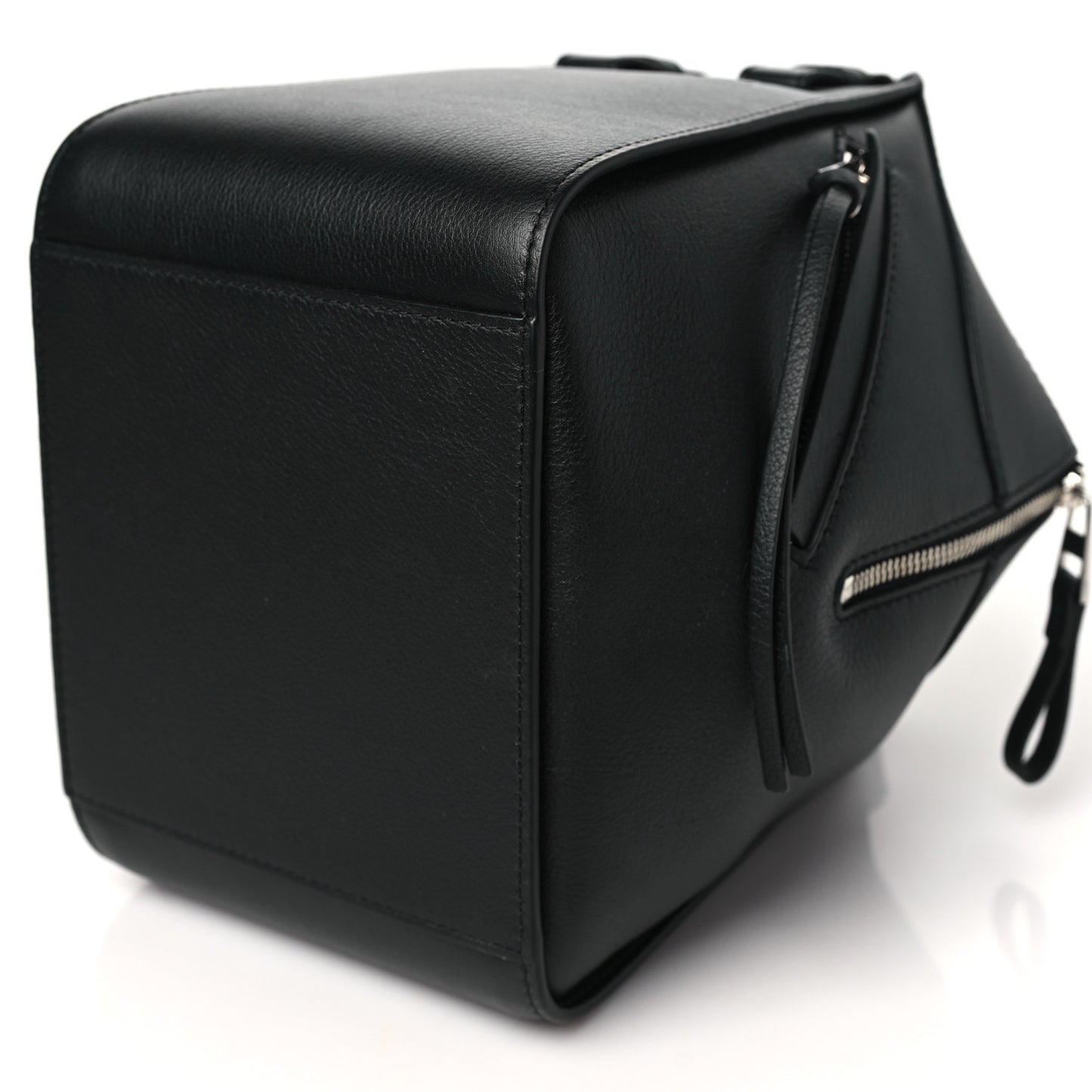 Soft Grained Calfskin Compact Hammock Shoulder Bag Black
