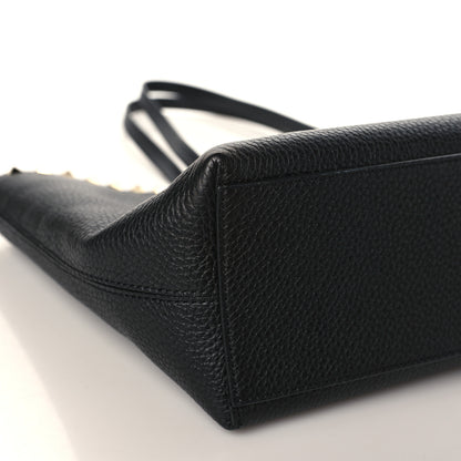 Valentino Garavani Grained Calfskin Small Rockstud Shoulder Tote Black 7 of 8