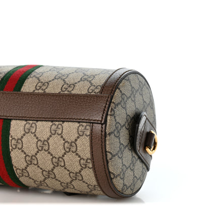 Gucci GG Supreme Monogram Web Small Ophidia Boston Bag  Beige New Acero 10 of 12