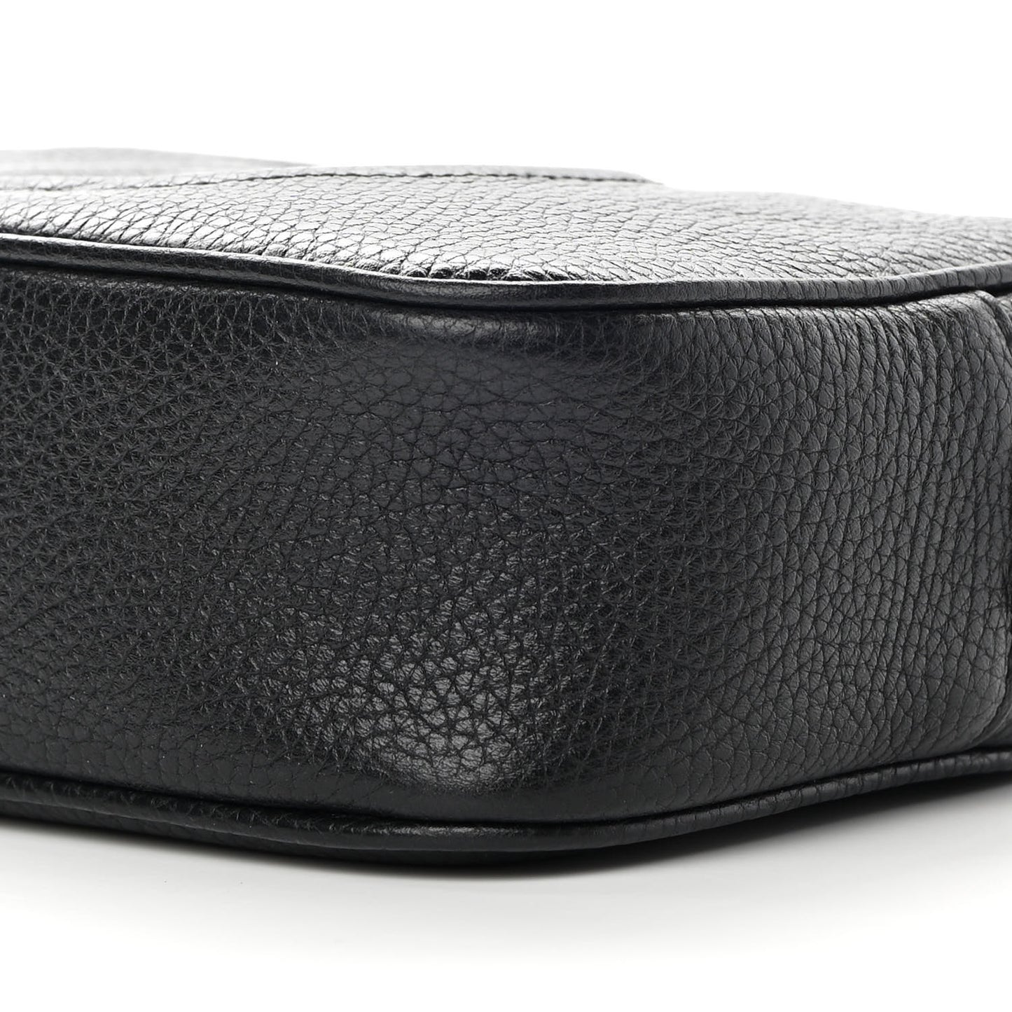 Pebbled Calfskin Mini Soho Disco Bag Black